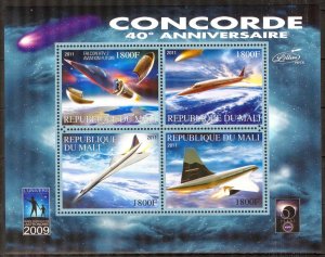 Mali 2011 Aviation Airbus Concorde Sheet MNH