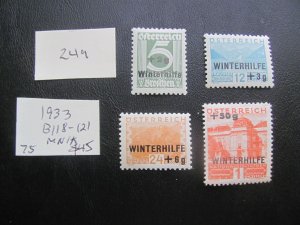 AUSTRIA 1933 MNH SC B118-B121 SET XF $75 (249)