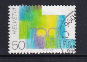 Switzerland  #886  used 1991  confederation 700 ans  50c