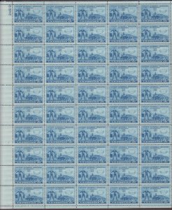 USA, 1007, AMERICAN AUTOMOBILE ASSOC, MINT NH, VINTAGE 1950'S, FULL SHEET OF 50