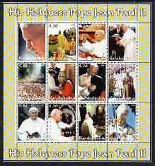 KARAKALPAKIA - 2002 - Pope John Paul II #3 - Perf 12v Sheet - Mint Never Hinged