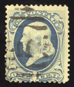 US Scott 156 Used 1c ultramarine Lot MS068 bhmstamps