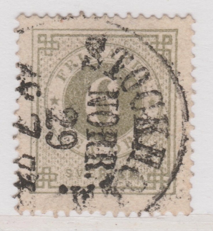 Sweden 1874 6th Gray Perf 14 Used Stamp Scott $2195 A30P5F40807-