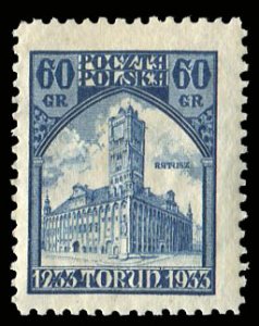 Poland #275 Cat$27.50, 1933 Torun, hinged