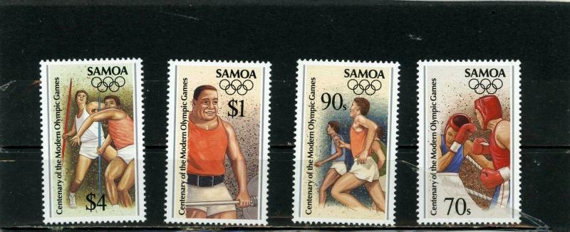 SAMOA 1996 Sc#919-922 SUMMER OLYMPIC GAMES ATLANTA SET OF 4 STAMPS MNH 