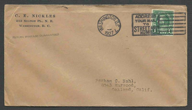DATED 1927 COVER #575 ON COMMERCIAL COVER A VERY FINE EXAMPLE WORTH $115.00