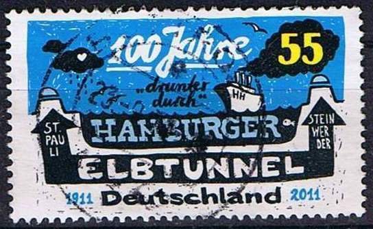 Germany 2011,Sc.#2636 used, Centenary of the St Pauli Elbe Tunnel, Hamburg