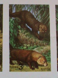 ​STAFFA SCOTLAND AIRMAIL STAMP: RARE ANIMALS-IMPERF- MNH - MINI SHEET RARE