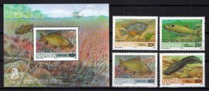 Namibia SWA 710-713 MNH Freshwater Fish Nature ZAYIX 0424S0147