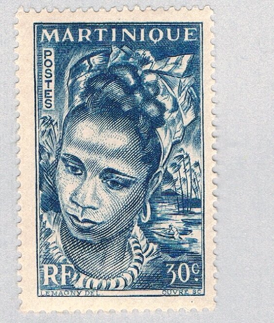 Martinique Woman green 30c (AP133213)