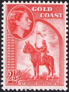 Gold Coast SC#150 2½d Northern Territories Mounted Constable (1952) MNH