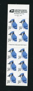 3048a Blue Jay Booklet of 10 20¢ Stamps MNH 