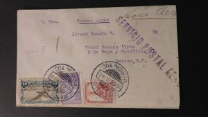 1929 Airmail Cover From Merida Yucatan to Hotel Buenos Aires Mexico