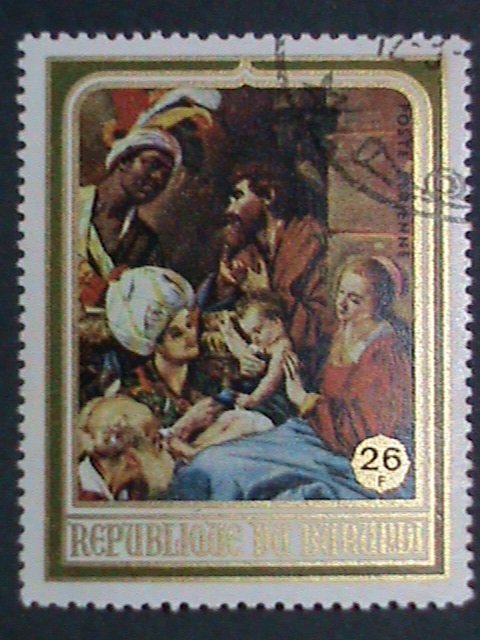 ​BURUNDI STAMP 1968- WORLD FAMOUS PAINTING-VIRGIN & THE CHILD CTO SET EST, $3