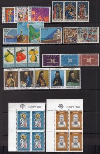 Cyprus 1963-1983 Mostly Sets, Including 1963 Europa + 10 Souvenir Sheets MNH