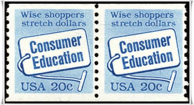 SC#2005 20¢ Consumer Education Coil Pair (1982) MNH