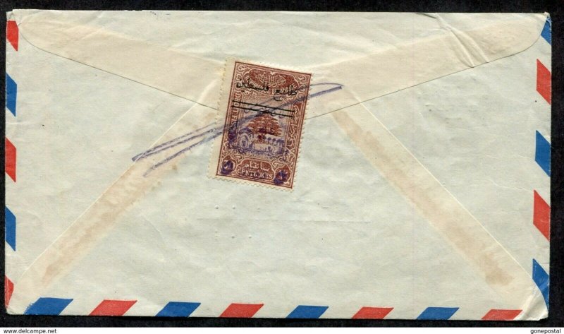 h267 - LEBANON Liban 1948 Airmail Cover to USA