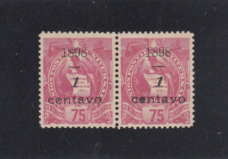 Guatemala Scott #81 MH Pair