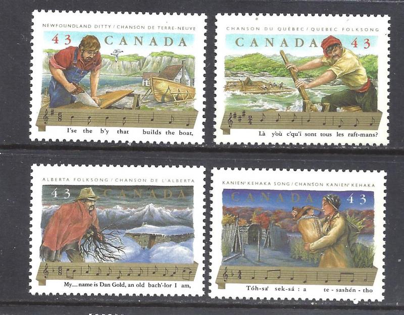 Canada CDN FOLKLORE #4 SCOTT 1491-1494 VF MINT NH (BS12122)