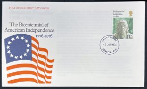 GREAT BRITAIN SC#785 - Bicentennial of American Independence (1976) FDC