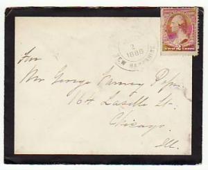 Profile ..... NH Aug 2,1886 Mourning Cover CHO