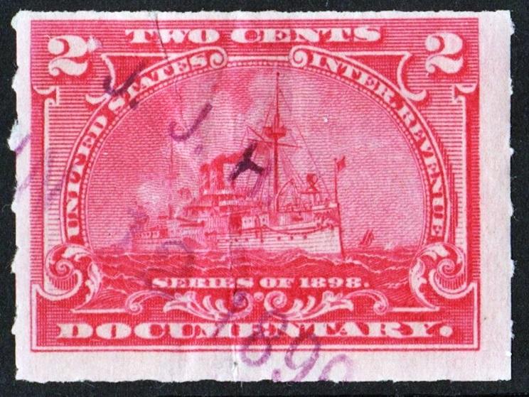 R164 2¢ Battleship Documentary (1898) Used