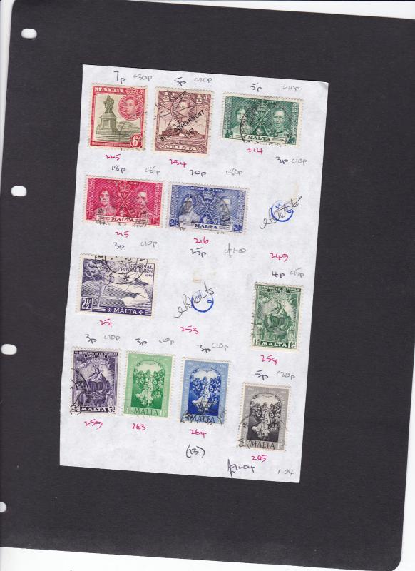 malta   stamps  on pages  ref r14379