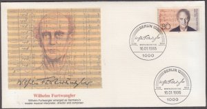 GERMANY (BERLIN) Sc # 9N507 FDC - 100th ANN of the BIRTH of COMPOSER FURTWANGLER