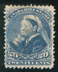 CANADA - FB48 Bill Stamp Third Issue 20 Cent Blue Used