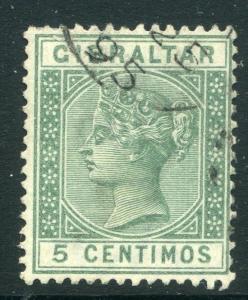 GIBRALTAR;  1889 classic QV issue fine used 5c. value