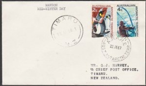 AUSTRALIA ANTARCTIC 1967 Mid winter day cover ex MAWSON base................L993