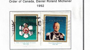 Canada 1992  -  Roland Michener    - VF-Used  set  # 1446-1447