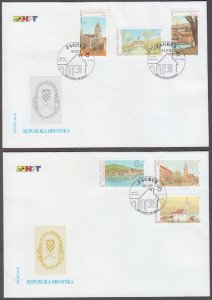 CROATIA Sc #275-80 FDC - LIBERATED TOWNS