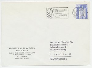 Cover / Postmark Switzerland 1967 Accordion music festival - Harmonica