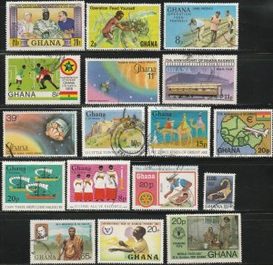 Ghana, 17 Used on Scan, All Different