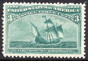 [ab]    US #232 Mint-NH 1893 Classic 3c 'Columbian Exposition'...Ships Free!