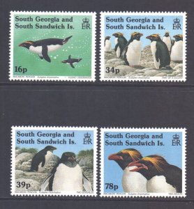 South Georgia Falkland Is Scott 170/173 - SG227/230, 1993 Penguins Set MNH**