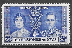 St Kitts and Nevis 78: 2.5d King George VI and Queen Elizabeth, MH, F-VF