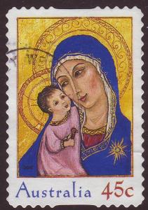 Australia 2005 Sc#2450 45c Madonna and Child, Christmas USED.