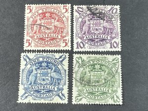 AUSTRALIA # 218-221-USED-----COMPLETE SET----1949-50(LOTE)