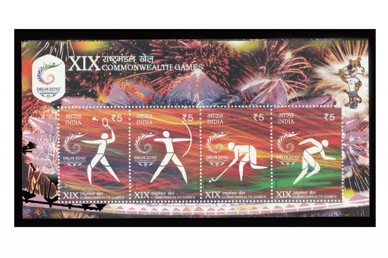 INDIA 2010 XIX COMMONWEALTH GAMES  M/S MNH