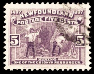 Newfoundland Scott 65 Used.