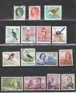 Australia  SC# 365-379 Set  VF, Used, CV $147.50 ....   0330359