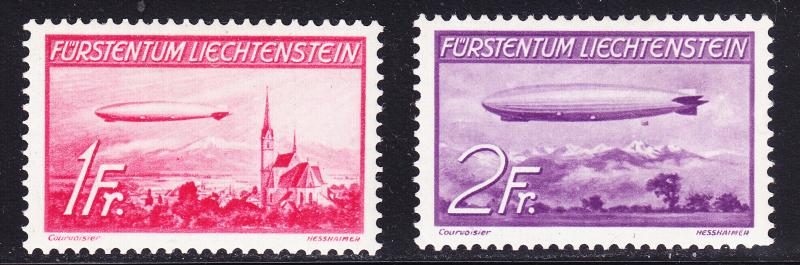 Liechtenstein  Nr.F14-F15 Zeppelin set Mint(*)