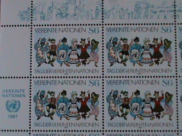 UNITED NATION-1987-SC#75- MULTINATIONAL PEOPLE IN VERIOUS OCCUPATION MNH SHEET