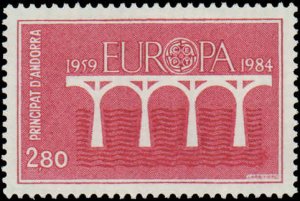 Andorra French Administration #323-324, Complete Set(2), 1984, Europa, Never ...