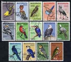 Botswana 1967 Birds definitive set 14 values complete ver...