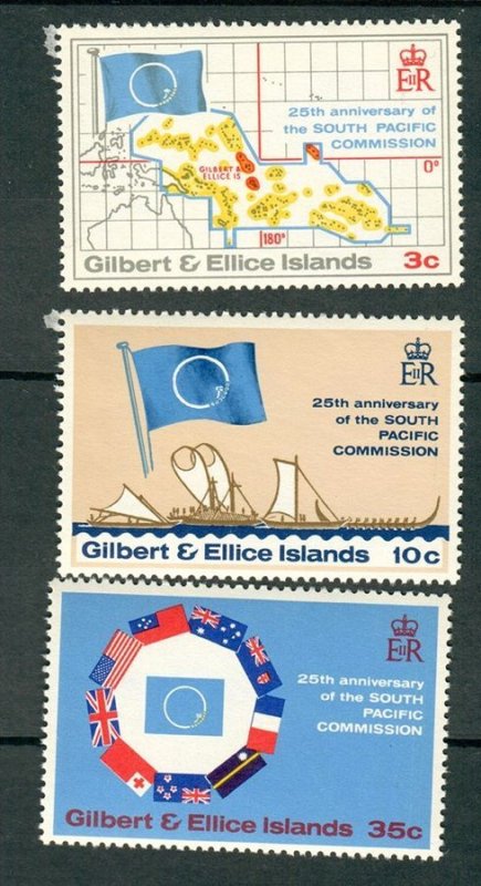 Gilbert and Ellice Islands #196 - 198 MNH singles