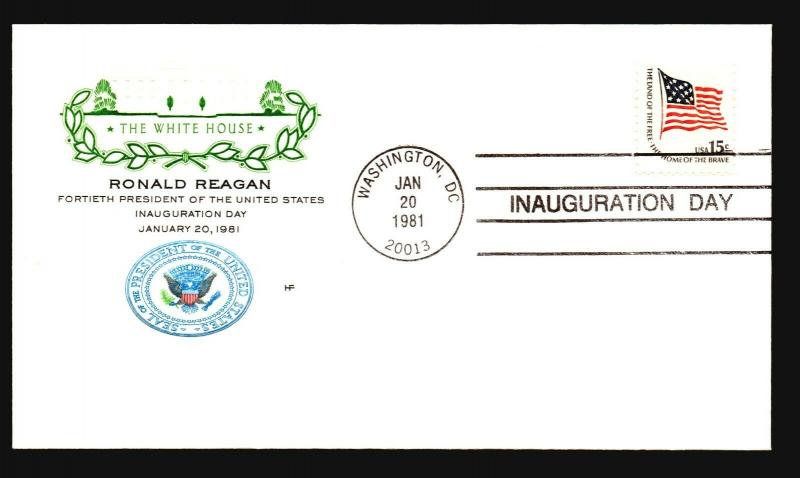 Reagan 1981 Inauguration Cover / White House Cachet - Z14504