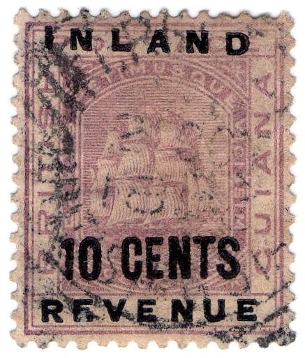 (I.B) British Guiana Revenue : Inland Revenue 10c